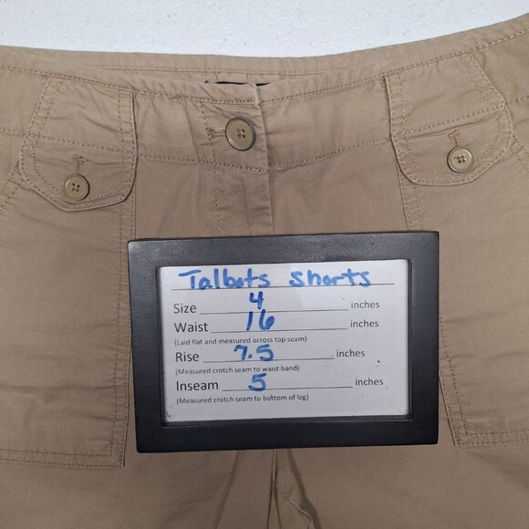 Talbots Khaki Shorts Women Size 4 Pockets Lightweight Casual Camp - Picture 5 of 9